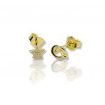 Gold plated silver 925º earrings with star & knot (code FC005679)
